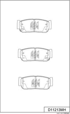 MK Kashiyama D11213MH - Brake Pad Set, disc brake autospares.lv