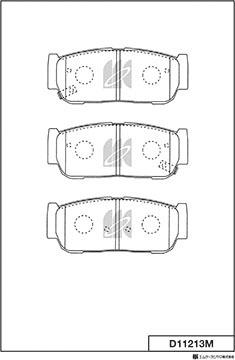 MK Kashiyama D11213M - Brake Pad Set, disc brake autospares.lv