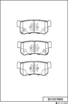 MK Kashiyama D11217MH - Brake Pad Set, disc brake autospares.lv