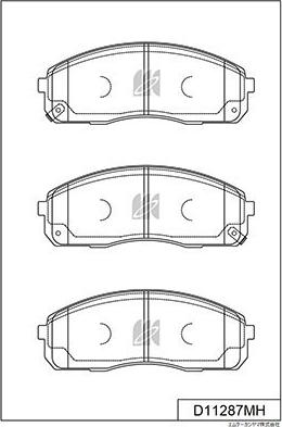 MK Kashiyama D11287MH - Brake Pad Set, disc brake autospares.lv