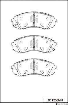 MK Kashiyama D11236MH - Brake Pad Set, disc brake autospares.lv