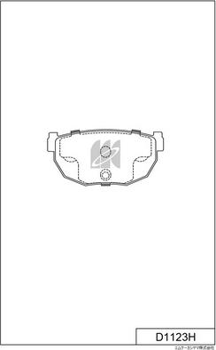 MK Kashiyama D1123H - Brake Pad Set, disc brake autospares.lv