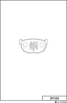 MK Kashiyama D1123 - Brake Pad Set, disc brake autospares.lv