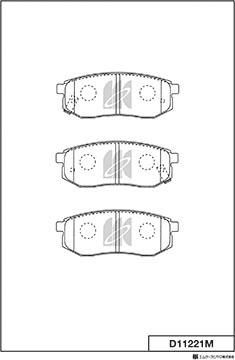 MK Kashiyama D11221M - Brake Pad Set, disc brake autospares.lv