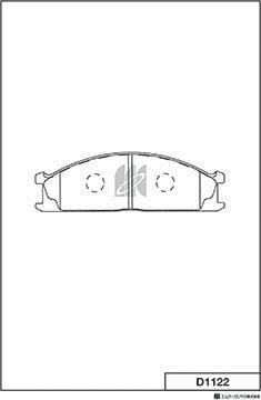 MK Kashiyama D1122 - Brake Pad Set, disc brake autospares.lv