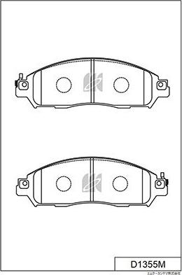 MK Kashiyama D1355M - Brake Pad Set, disc brake autospares.lv