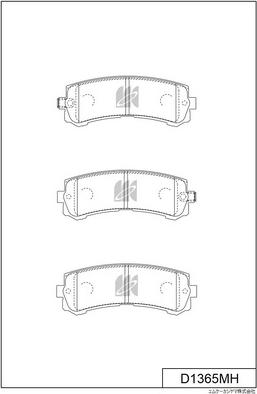 MK Kashiyama D1365MH - Brake Pad Set, disc brake autospares.lv