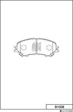 MK Kashiyama D1339 - Brake Pad Set, disc brake autospares.lv