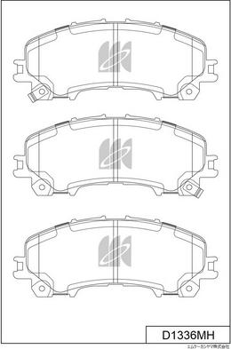 MK Kashiyama D1336MH - Brake Pad Set, disc brake autospares.lv