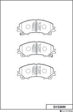 MK Kashiyama D1336M - Brake Pad Set, disc brake autospares.lv