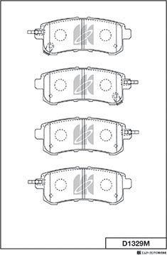 MK Kashiyama D1329M - Brake Pad Set, disc brake autospares.lv