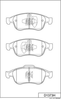 MK Kashiyama D1373H - Brake Pad Set, disc brake autospares.lv