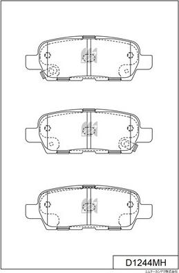 MK Kashiyama D1244MH - Brake Pad Set, disc brake autospares.lv