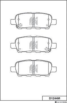 MK Kashiyama D1244M - Brake Pad Set, disc brake autospares.lv