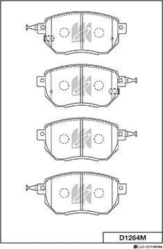 MK Kashiyama D1264M - Brake Pad Set, disc brake autospares.lv