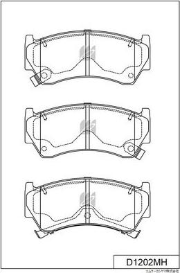 MK Kashiyama D1202MH - Brake Pad Set, disc brake autospares.lv