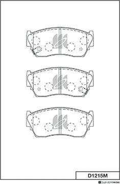 MK Kashiyama D1215M - Brake Pad Set, disc brake autospares.lv