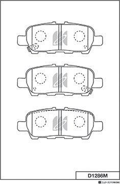 MK Kashiyama D1286M - Brake Pad Set, disc brake autospares.lv