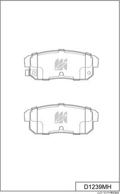 MK Kashiyama D1239MH - Brake Pad Set, disc brake autospares.lv