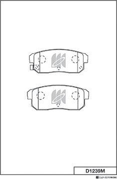 MK Kashiyama D1239M - Brake Pad Set, disc brake autospares.lv