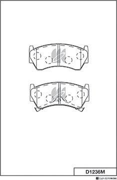 MK Kashiyama D1236M - Brake Pad Set, disc brake autospares.lv