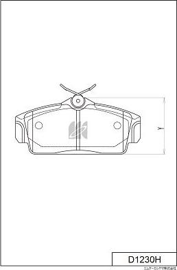 MK Kashiyama D1230H - Brake Pad Set, disc brake autospares.lv