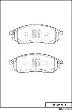 MK Kashiyama D1231MH - Brake Pad Set, disc brake autospares.lv