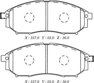 MK Kashiyama D1231M - Brake Pad Set, disc brake autospares.lv