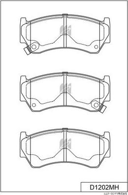 MK Kashiyama D1227MH - Brake Pad Set, disc brake autospares.lv