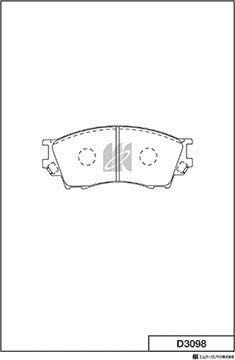 MK Kashiyama D3098 - Brake Pad Set, disc brake autospares.lv