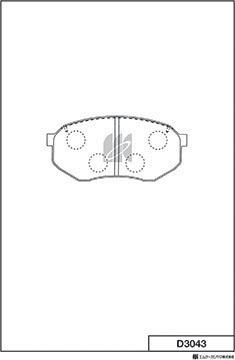 MK Kashiyama D3043 - Brake Pad Set, disc brake autospares.lv