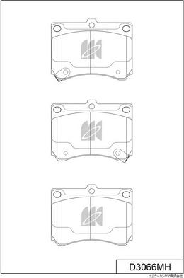 MK Kashiyama D3066MH - Brake Pad Set, disc brake autospares.lv