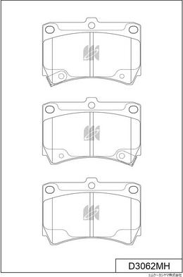 MK Kashiyama D3062MH - Brake Pad Set, disc brake autospares.lv