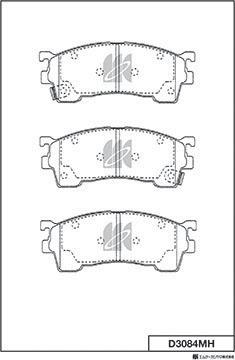 MK Kashiyama D3084MH - Brake Pad Set, disc brake autospares.lv