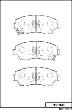 MK Kashiyama D3035M - Brake Pad Set, disc brake autospares.lv