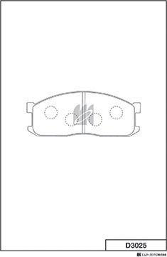 MK Kashiyama D3025 - Brake Pad Set, disc brake autospares.lv