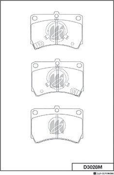 MK Kashiyama D3028M - Brake Pad Set, disc brake autospares.lv