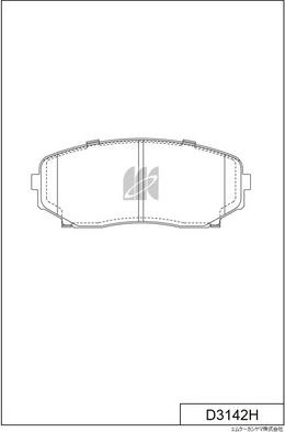 MK Kashiyama D3142H - Brake Pad Set, disc brake autospares.lv