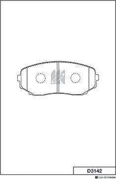 MK Kashiyama D3142 - Brake Pad Set, disc brake autospares.lv