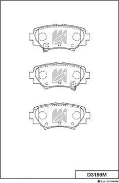 MK Kashiyama D3166M - Brake Pad Set, disc brake autospares.lv