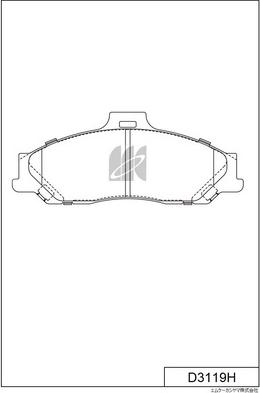 MK Kashiyama D3119H - Brake Pad Set, disc brake autospares.lv