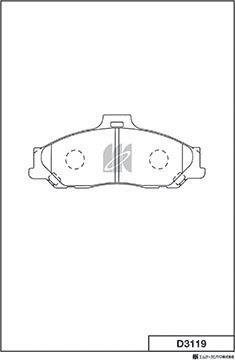 MK Kashiyama D3119 - Brake Pad Set, disc brake autospares.lv