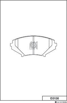 MK Kashiyama D3130 - Brake Pad Set, disc brake autospares.lv