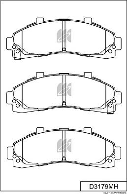 MK Kashiyama D3179MH - Brake Pad Set, disc brake autospares.lv