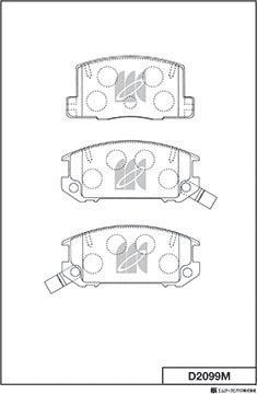 MK Kashiyama D2099M - Brake Pad Set, disc brake autospares.lv