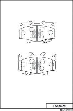 MK Kashiyama D2094M - Brake Pad Set, disc brake autospares.lv