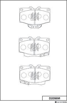 MK Kashiyama D2096M - Brake Pad Set, disc brake autospares.lv