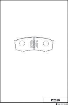 MK Kashiyama D2090 - Brake Pad Set, disc brake autospares.lv