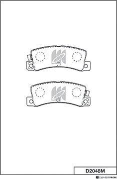 MK Kashiyama D2048M - Brake Pad Set, disc brake autospares.lv