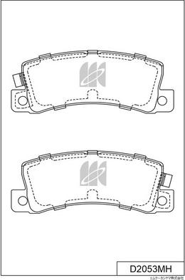 MK Kashiyama D2053MH - Brake Pad Set, disc brake autospares.lv